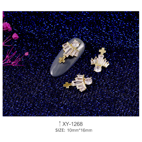 Zircon Rhinestone Pearl Pendant Nail Diamond Decoration