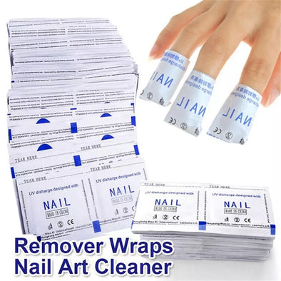 Nail Gel Lacquer Polish Foil Remover Wraps with Acetone