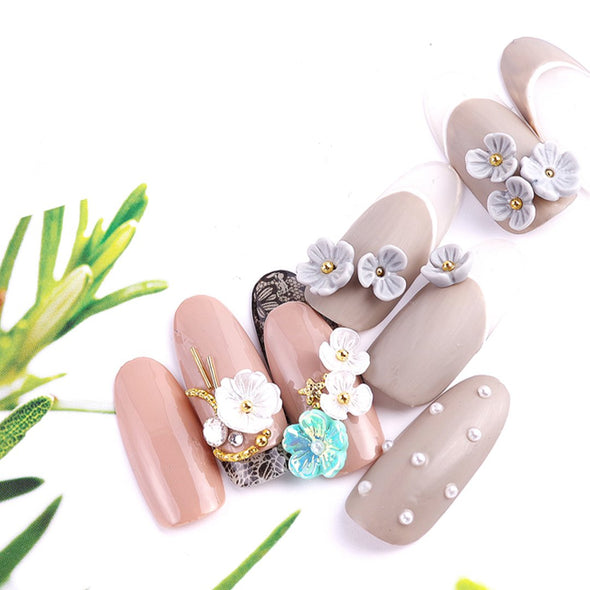Nail Art Shell Flower Jewelry Decoration Rivet Drill Mixed Set
